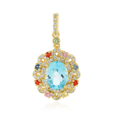 Sky Blue Topaz Silver Pendant