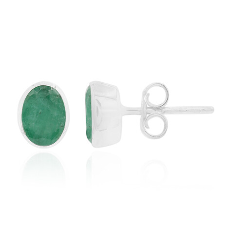 Boucles d'oreilles en argent et Emeraude de Socoto