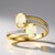 Anello in oro con Opale Bianco Brasiliano