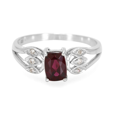 Sapo Red Tourmaline Silver Ring