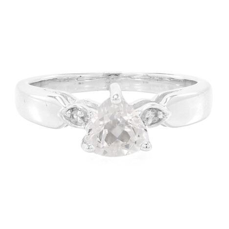 Weißer Kunzit-Silberring