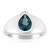 London Blue Topaz Silver Ring (Pallanova)