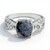 Anello in argento con Ossidiana Fiocco di Neve