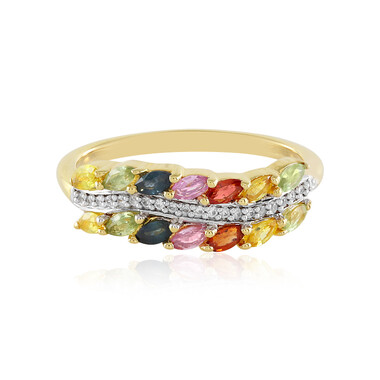 Anello in argento con Zaffiro Rosa