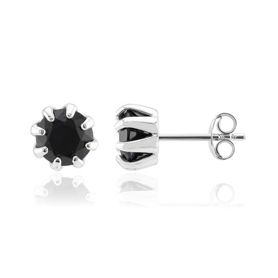 Orecchini in argento con Zaffiro Nero