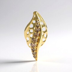 Ciondolo in oro con Diamante Champagne I2