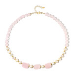 Collar en plata con Cuarzo rosa (Riya)