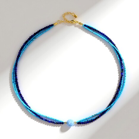 Collana in argento con Acquamarina Brasiliana (Riya)