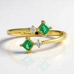 Anello in oro con Smeraldo Zambia AAA (CIRARI)