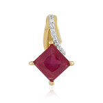 Colgante en plata con Zafiro rosa de Madagascar