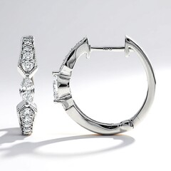 Orecchini in oro con Diamante SI1 (H)