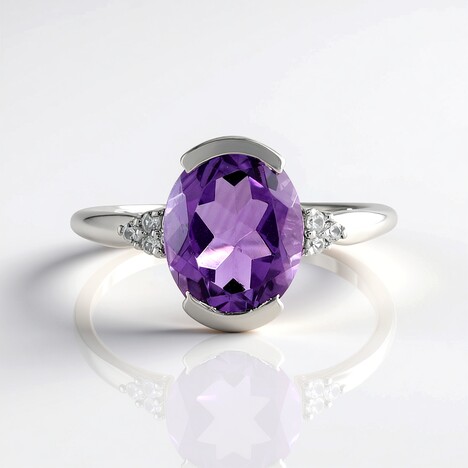 Anello in argento con Ametista