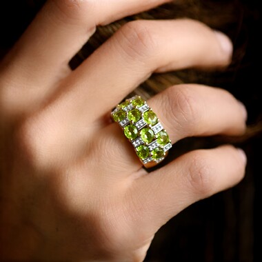 Peridot-Silberring