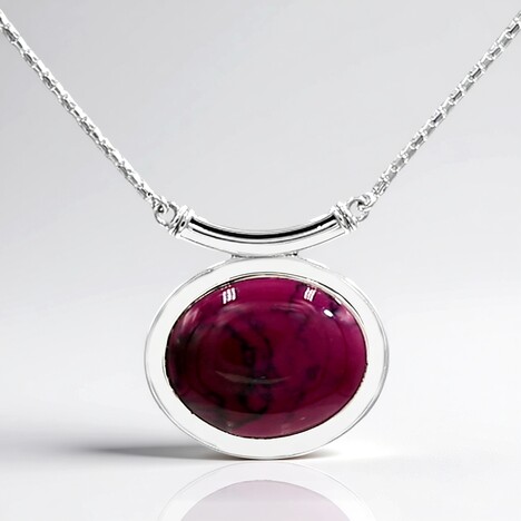 Collana in argento con Turchese Kingman Mohave Porpora (Jones Lee)