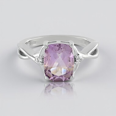 Anillo en plata con Ametrino