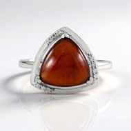 Bague en argent et Grenat Hessonite
