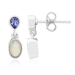 Orecchini Pendenti In Argento 925 Con Larimar Naturale Fatto A Mano - India