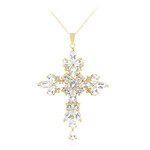 Weißer Topas-Silberhalskette