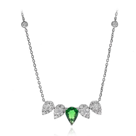 Collar en oro con Granate tsavorita AAA (CIRARI)