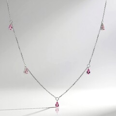 Collana in oro con Zaffiro Rosa (CIRARI)