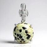 Ciondolo in argento con Diaspro Dalmata