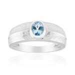 Anillo en plata con Aguamarina de Mozambique (Pallanova)