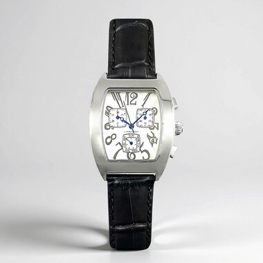 Orologio con cinturino in pelle con Tsavorite