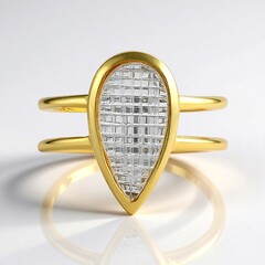 Anello in argento con Quarzo Bianco