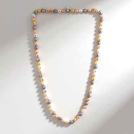 Collana in argento con Perla d'Acqua Dolce Bianca (TPC)