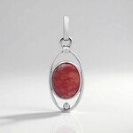 Ciondolo in argento con Rodocrosite (Bali Barong)