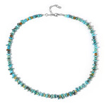 Türkis-Silberhalskette