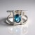 Anello in argento con Topazio Blu Londra