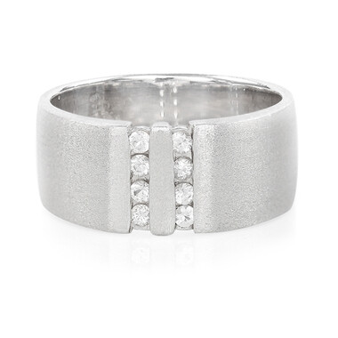 Anello da uomo in argento con Zaffiro Bianco