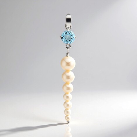 Ciondolo in argento con Topazio Blu Cielo (Michelle Albala)