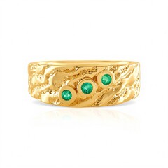 Zilveren ring met Russische smaragden (de Melo Essence)