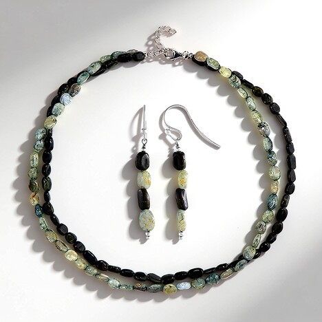 Parure in argento con Tormalina Nera