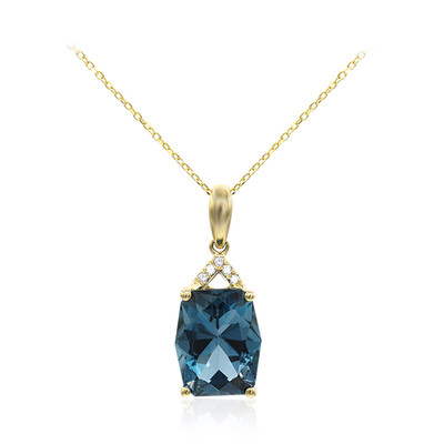 Collier en or et Topaze bleu de Londres