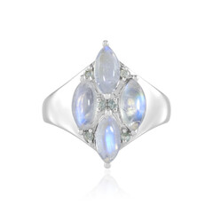 Blauer Mondstein-Silberring