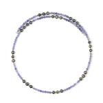 Collana rigida in acciaio con Tanzanite (Riya)