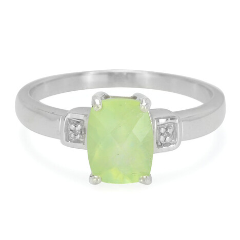 Anello in argento con Prehnite
