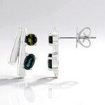 Orecchini in argento con Indicolite (Pallanova)