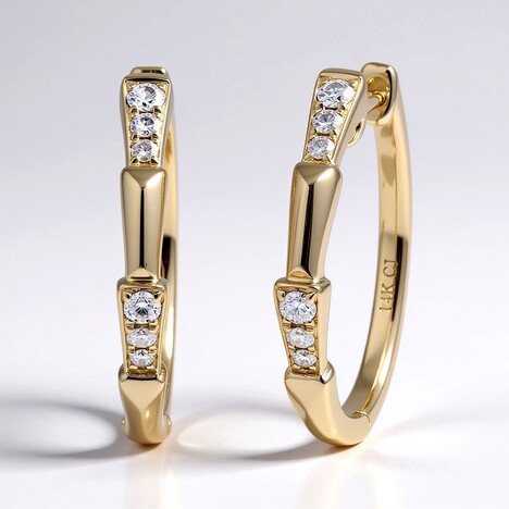 Orecchini in oro con Diamante I1 (H) (CIRARI)