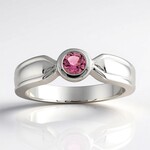 Anello in argento con Tormalina Rosa Brasiliana (Pallanova)