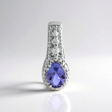 Pendentif en argent et Tanzanite