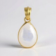 Ciondolo in argento con Labradorite Bianca