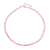 Collier en argent et Opale rose d'Éthiopie