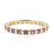 Bague en or et Saphir pourpre de Ceylan non chauffé