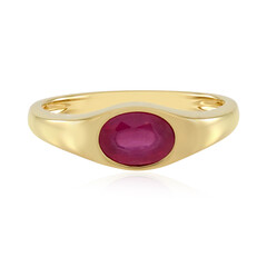 Zilveren ring met een Madagaskar Roze Saffier