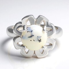 Anello in argento con Agata Dendritica