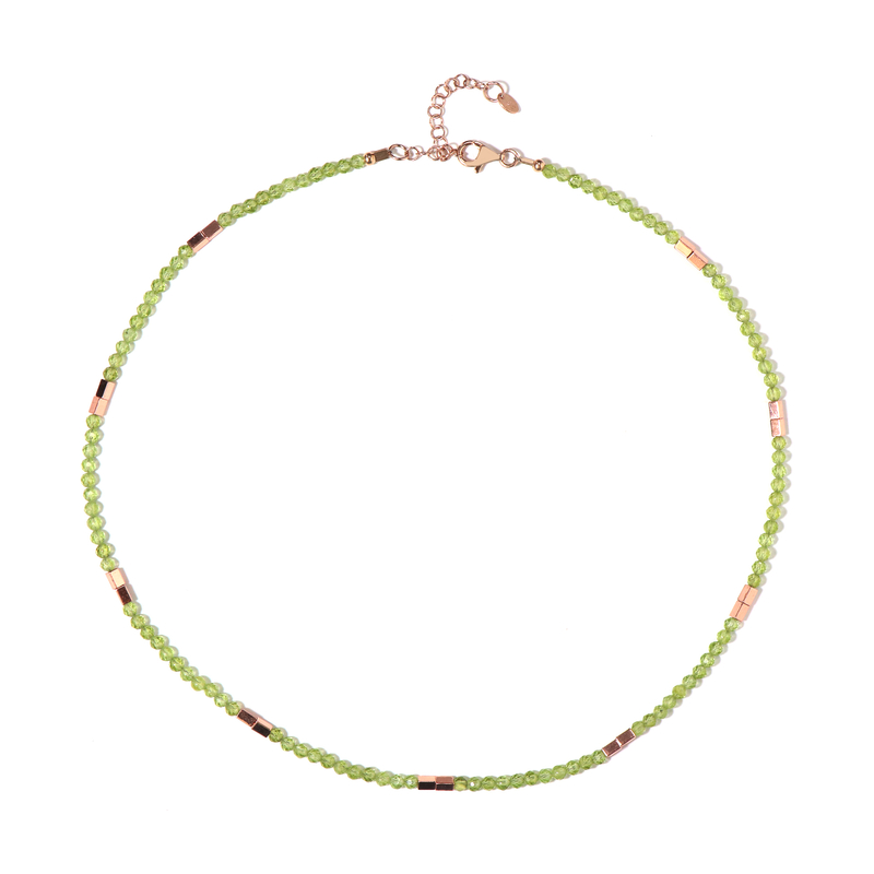 Collana in argento sterling con peridoto galleggiante - Italia